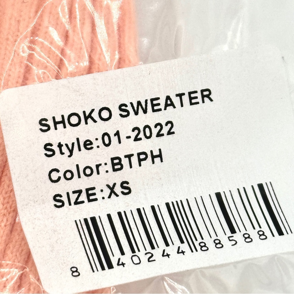 NWT Staud Shoko Sweater Dress in Bittersweet Peach Light Pink Blush Button Down - Picture 11 of 16